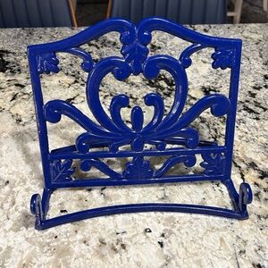 Enameled‎ Blue Cast Iron Cookbook Stand